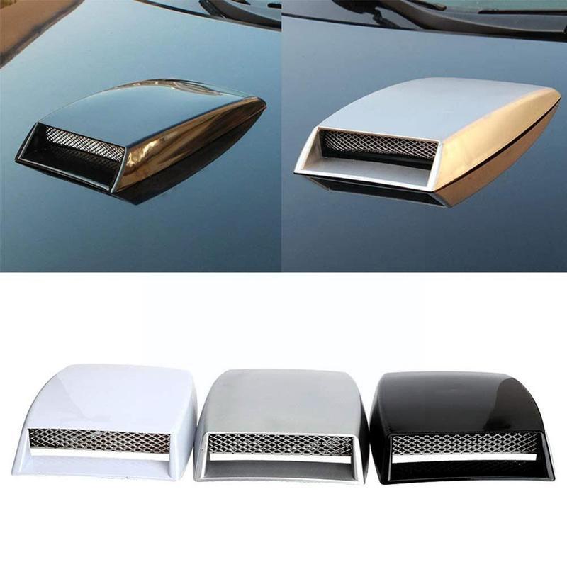 Deluxe Universal Cars 3D Decorative Flow Scoop Bonnet Vent Intake Hood Simulation Air Accessories for Auto Sedans SUV R8L0