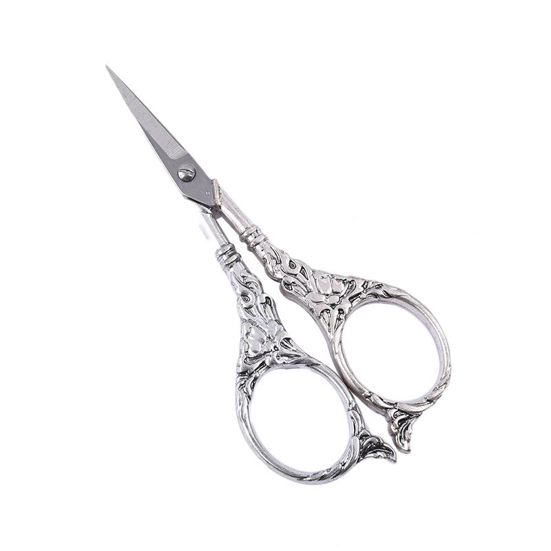Stainless Steel Sewing Scissors for Fabric Sewing Tool Cross Stitch Scissors Yarn Sewing Accessories Craft Scissors: Silver