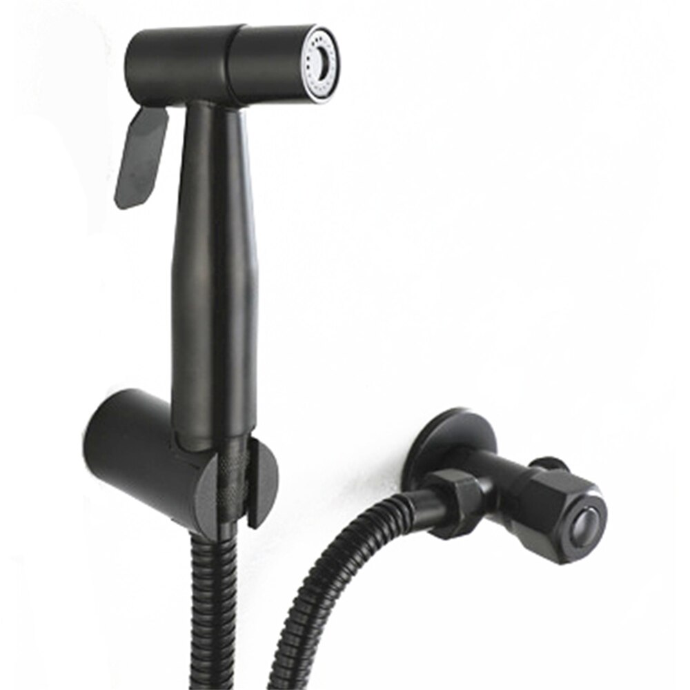 Handheld Bidet Kraan Spuit Roestvrij Staal Zwart Bidet Set Hand Spray Bidet Spuit Zelfreinigende Voor Badkamer: F