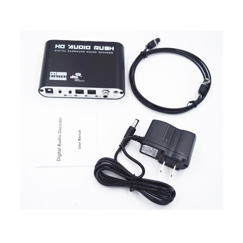 5.1 Ch Audio Decoder Spdif Coaxiale Rca Dts AC3 Optische Digitale Versterker Analoge Converte Versterker Hd Audio Rush