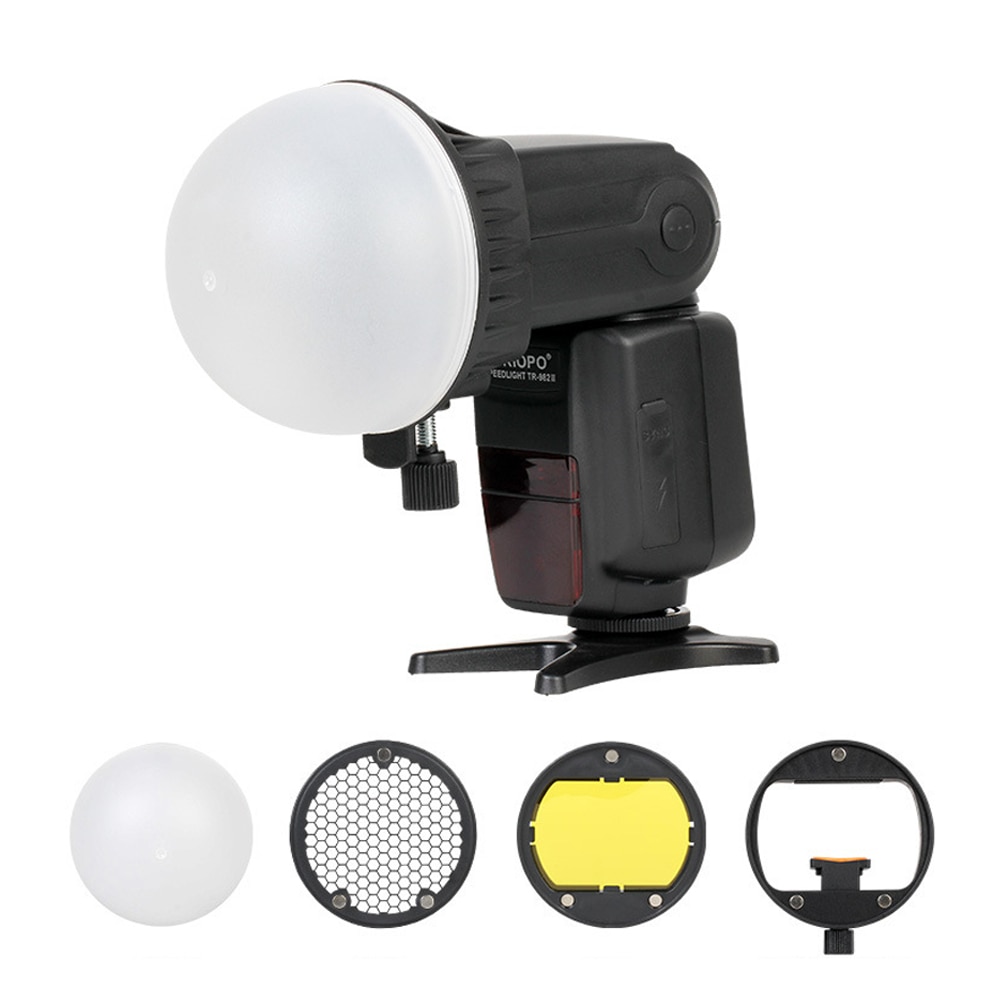 Mcoplus TRIOPO MagDome Color Filter Reflector Honeycomb Diffuser Ball Photo Accessories Kits For GODOX YONGNUO Flash Replace