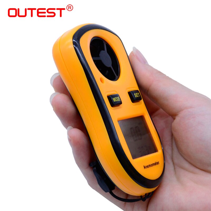 Anemómetro portátil, termómetro Anemometro GM8908, medidor de velocidad del viento, medidor de viento, 30 m/s, LCD Digital, herramienta de medición manual
