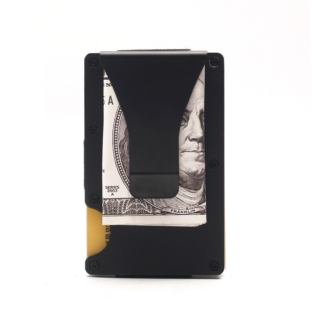 RFID Blocking Slim Wallet Carbon Fiber Metal Credit Card Holder Anti Scan Card Sleeve Self Protection Defense Supplies