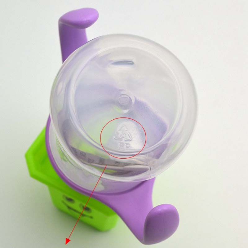 210ml Cute Baby Bottle Infant Newborn Children Learn Feeding Drinking Handle Bottle Kids Straw Juice Water Bottles Training Cup