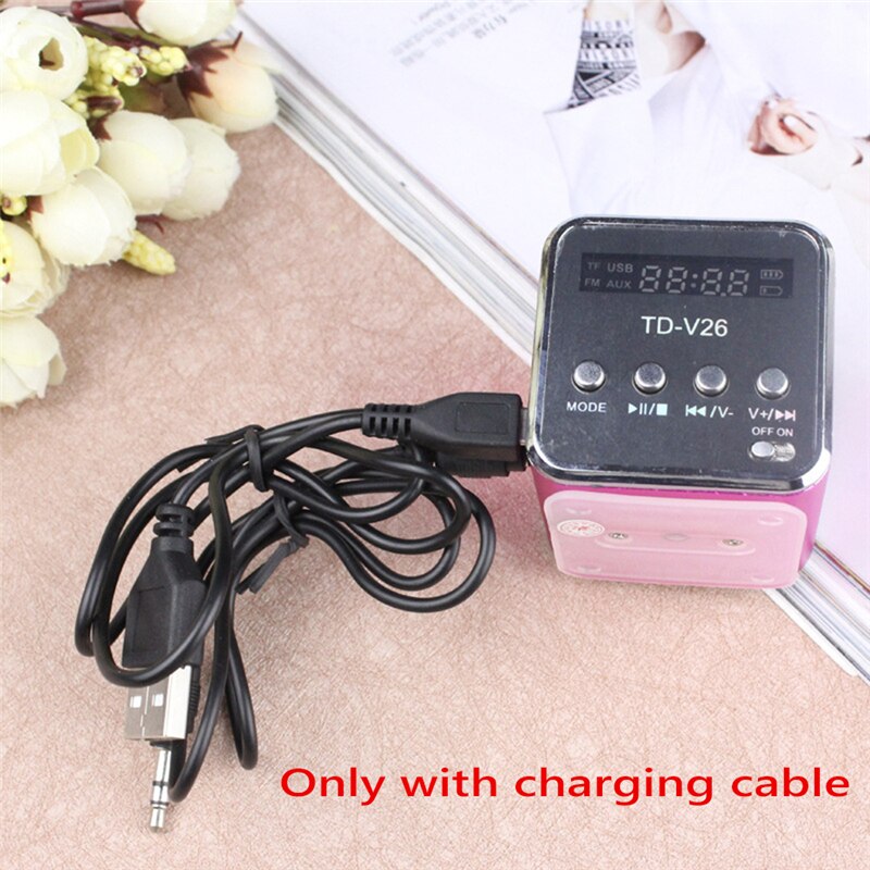 Mini FM Radio TD-V26 Bærbar - 1.0" LCD Skærm - Bluetooth 5.0 - Genopladeligt Batteri - VKTECH