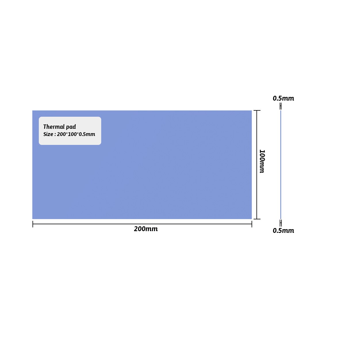 Insonorizzanti 80x40/100x100mm 24W/MK GPU CPU Pad Termico