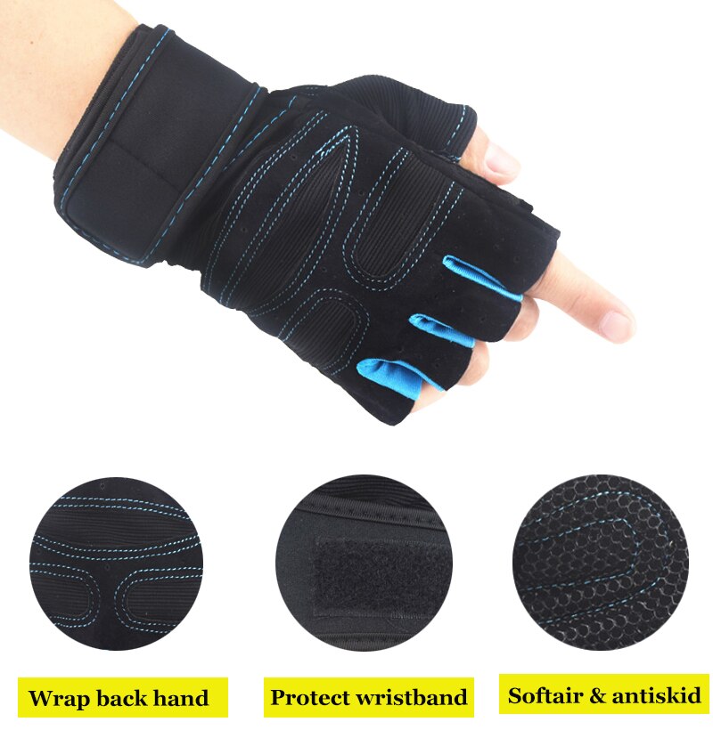 Gewichtheffen Fitness Handschoenen Voor Mannen En Vrouwen Gym Fietsen Yoga Bodybuilding Training Ademende Anti-Slip Half Vinger Handschoenen