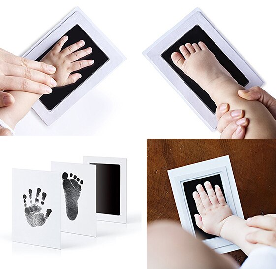 6 färger babyvård giftfritt handavtryck kit avtryck fotavtryck avtryck baby souvenirer nyfödd baby kudde bläck fotavtryck spädbarn leksak
