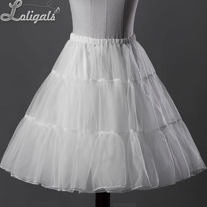 Daily Casual Midi Organza Petticoat Sweet Short Skirt by Classical Puppets