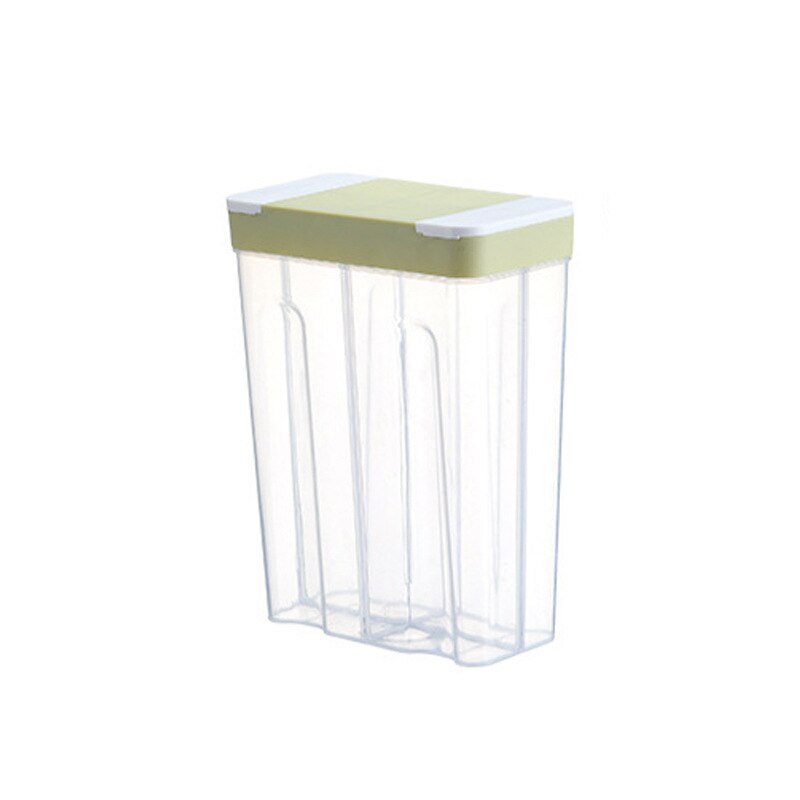 Transparent Sealed Tank Kitchen Refrigerator Dry Food Storage Container Grain Dispenser: Green