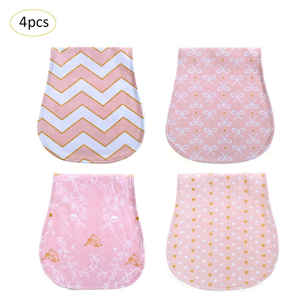 4 stks Baby Burp Doeken Pad Doek Set Absorberend En Zacht Drie-Layer Katoen Anti-Spitting Melk Pad set Kid Care Schouder Pad Handdoek: girls
