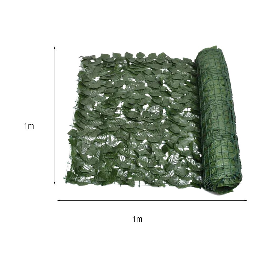 Artificial Leaf Garden Fence Roll Wall Landscaping Fence Privacy Fence Screen Outdoor Garden Backyard Balcony Fence Privacy: Army Green 1x1m