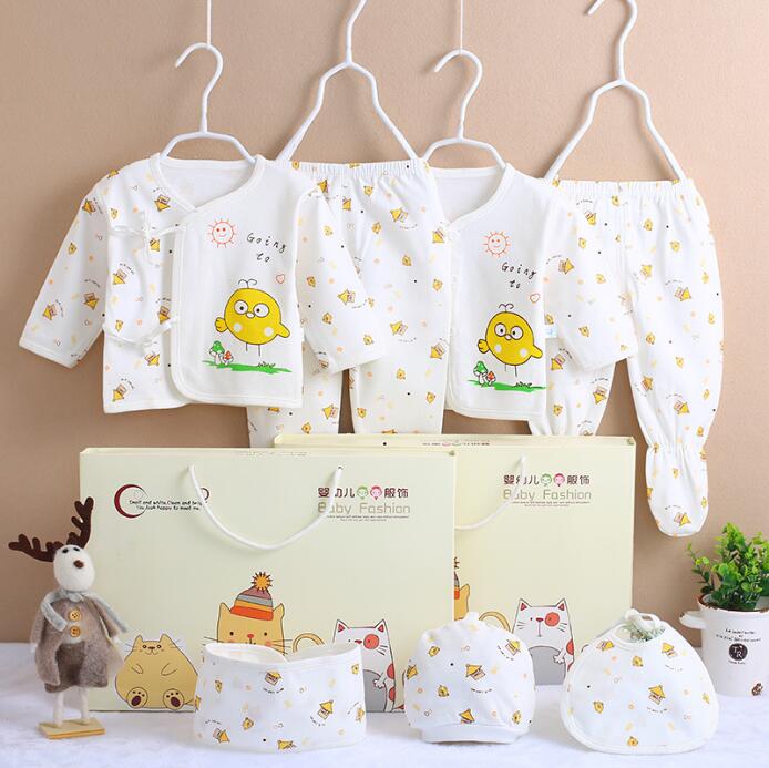 Ensembles de vêtements pour bébés | Ensemble en coton, pour -né fille garçon, chemise + pantalon + barboteuse + chapeau + culottes, ensemble de 7 pièces: CJM036Y