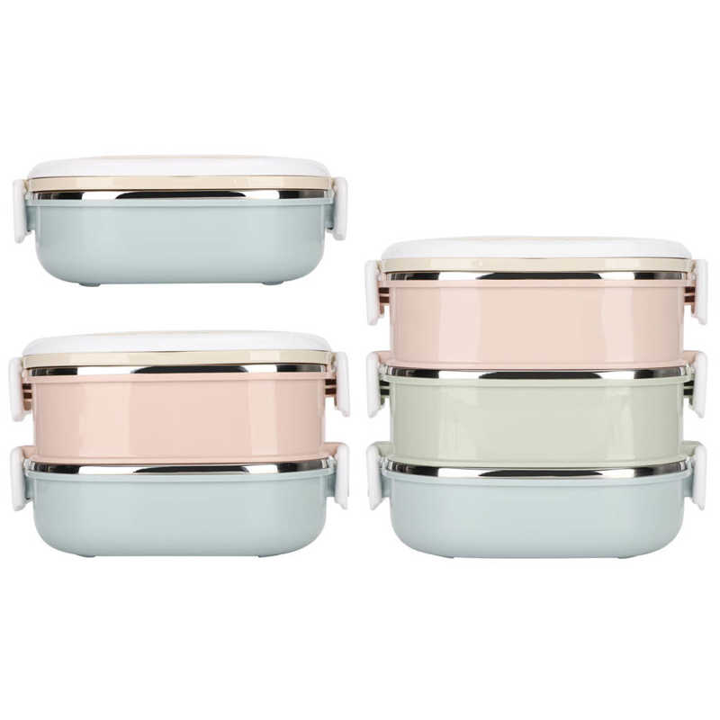 Multi-layer Lunch Box Portable Stainless Steel Insulated Thermal Heated Bento Box Food Container for Student Children Work