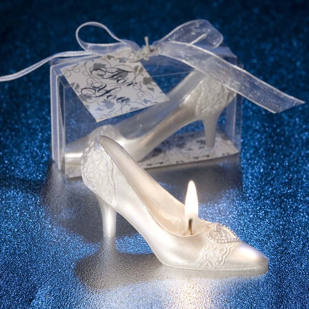 Crystal Shoees Kaars Romantische Sprookje Cinderella Kristal Schoenen Wax Kaars Bruiloft Valentijnsdag Home Decorations