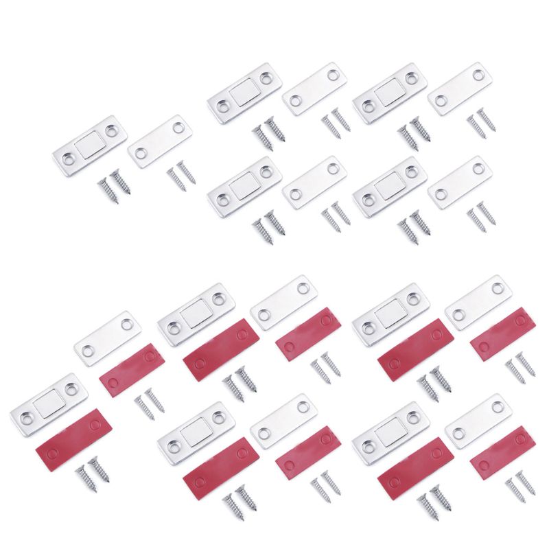 5 Set Stainless Steel Magnetic Door Catch Heavy Duty Magnet Latch Cabinet Catches Cabinets Shutter Closet Furniture Door 4XFD