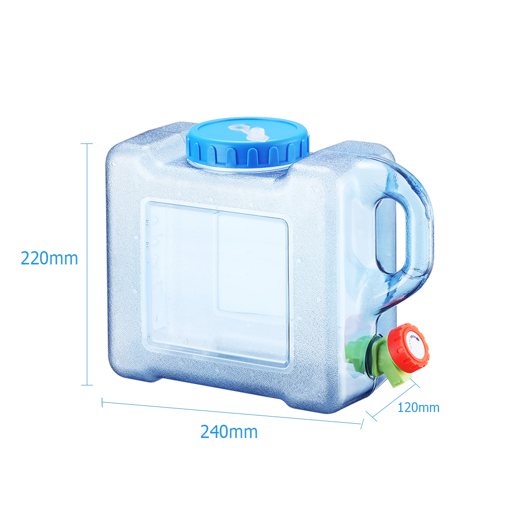 5L Water Bucket Barrel with Faucet Camping Water Container Portable Multipurpose for Outdoor Hiking Travel Emergency