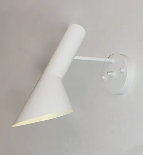 Nordiske designere jern aj led væglampe stue soveværelse moderne sengelampe indendørs belysning væglampe: Sort