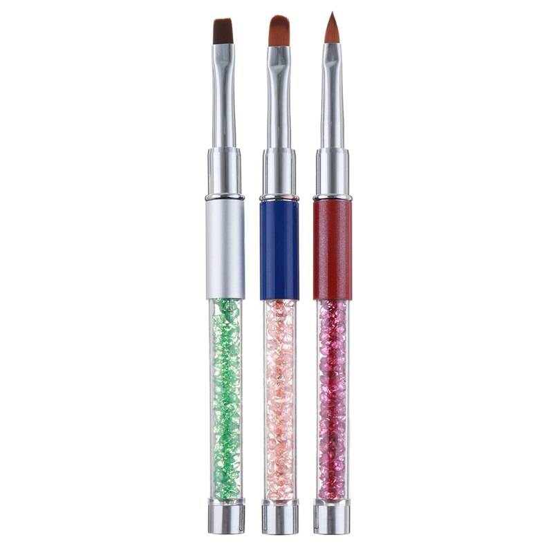 Nagel-Staubbürste Für Acryl & UV-Gel – Mit Strass-Griff, Weichen Nylonborsten, Ideal Für Nailart Und Make-up