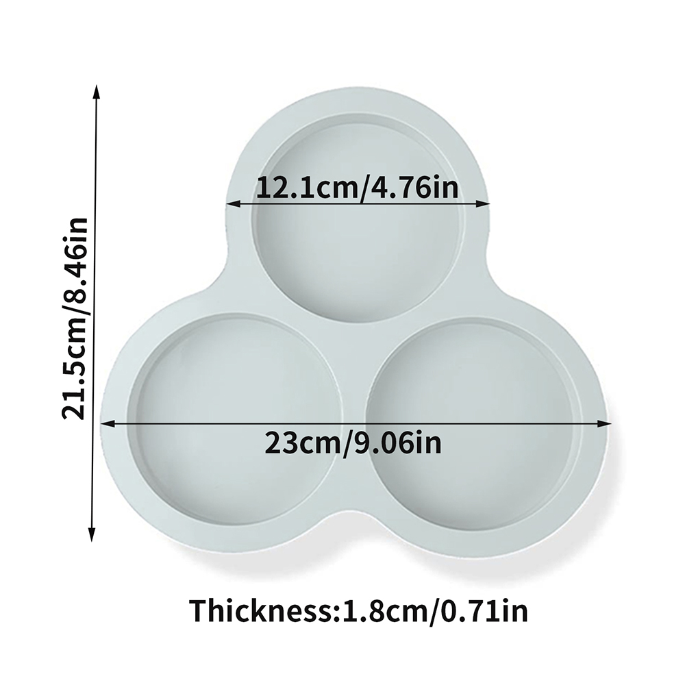 Stampo per uova in silicone Friggitrice ad aria Stampo per uova riutilizzabile a 3 cavità focaccina Torta Stampo per cottura Accessori da cucina: Cioccolato