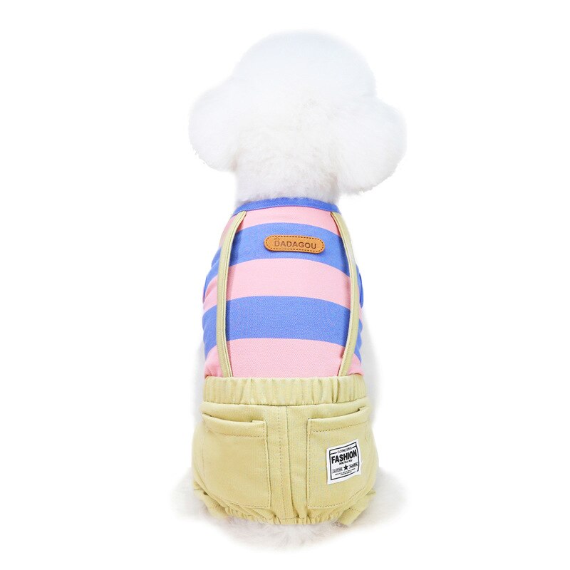 Summer Dog Jumpsuits Rompers Female Dog Clothes Costume Large Dog Dog Clothes Dog Clothing Jumpsuit for Dogs Dog Outfit Yorkie: pink / M