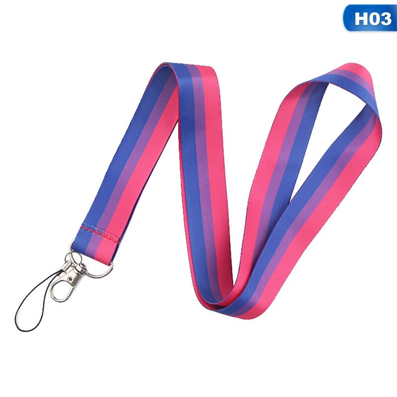 Lgbt rainbow lanyards nyckelring lesbisk gay pride cool nackrem usb namnbricka hållare mobiltelefon hänga rep webbing: 3