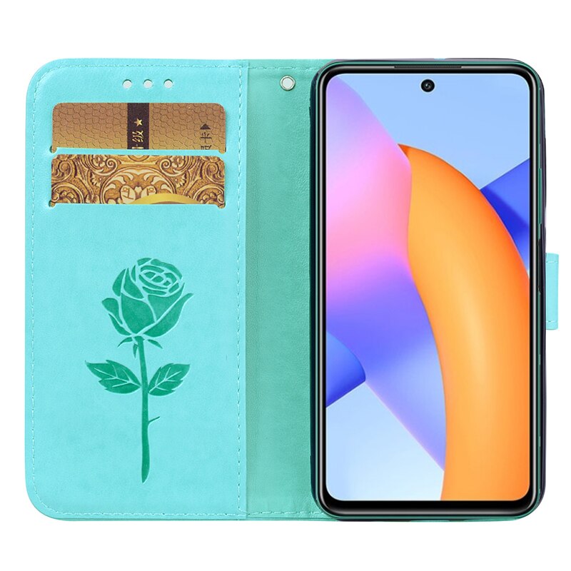 Luxus kippen Abdeckung Für HONOR 10X Lite Fundas Huawei honor 10X lite DNN-LX9 Brieftasche Leder fallen Für honor 10x Licht telefon Coque: MG Grün