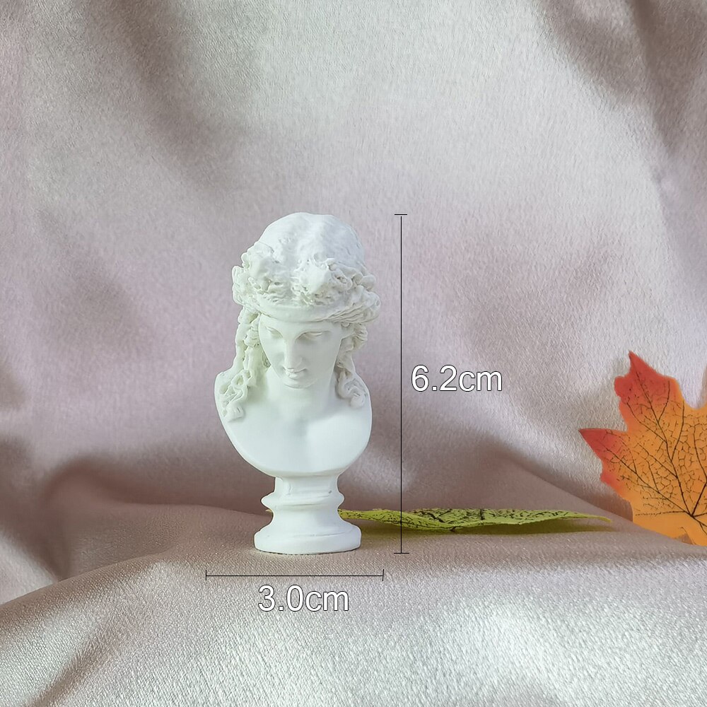 Photography Props Photo Shoot Mini Plaster Head Model Series Mythology Avatar Apollo Roman Columns fit for Jewelry Cosmetics Toy: Arias
