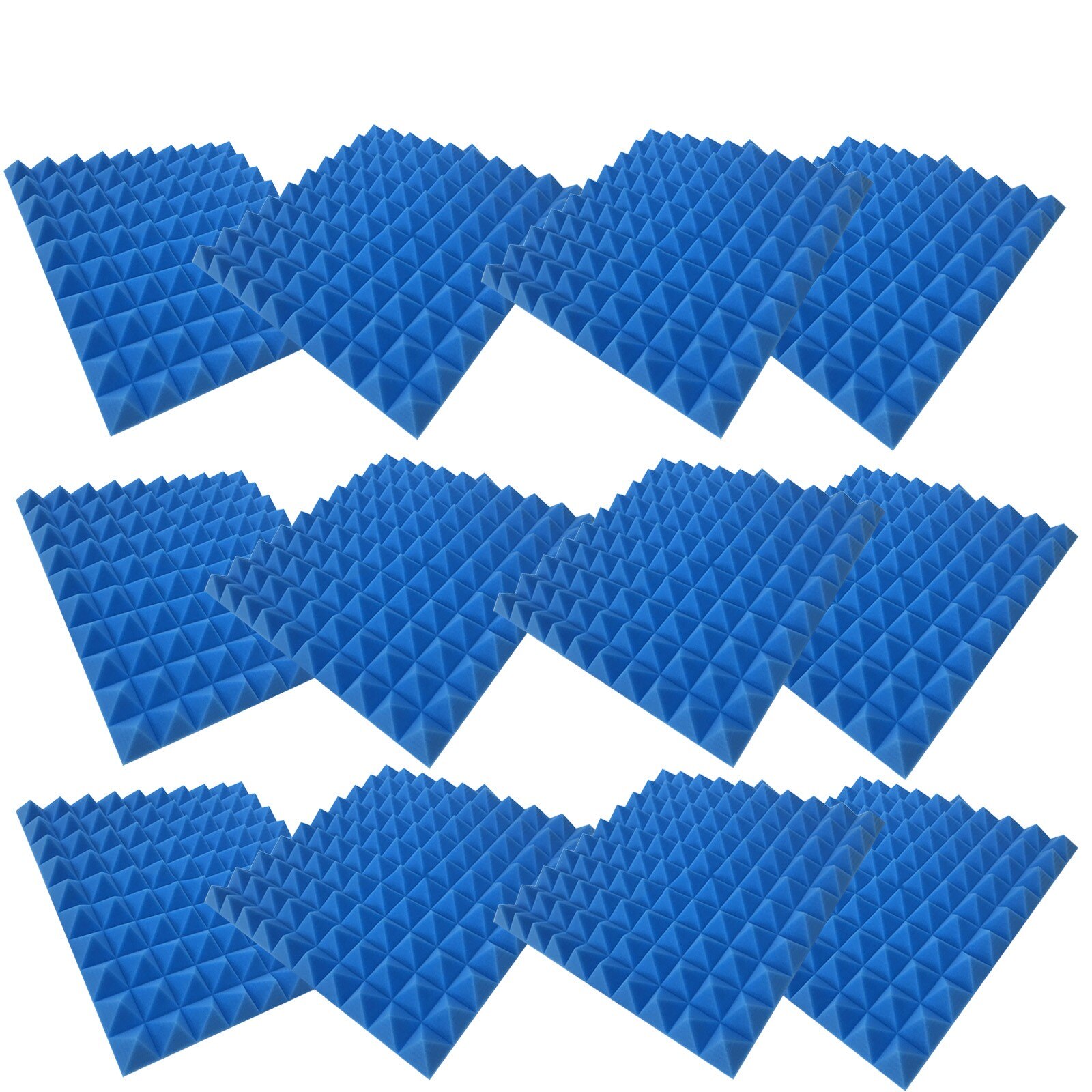 6pc Home Scene Layout, Sound-absorbing Foam Wall, Indoor Sound-absorbing Soundproofing Foam Sound-absorbing Noise Sponge#g30: Blue