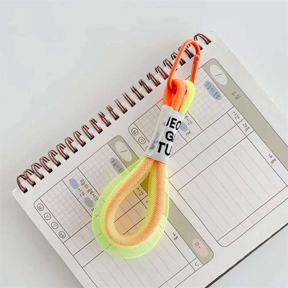 Mode Fluorescerende Kleur Multi Functie Mobiele Telefoon Lanyard Strap Voor Sleutels Rugzak Kaarthouder Leuke Hand Bandjes Korte Touw: orange yellow