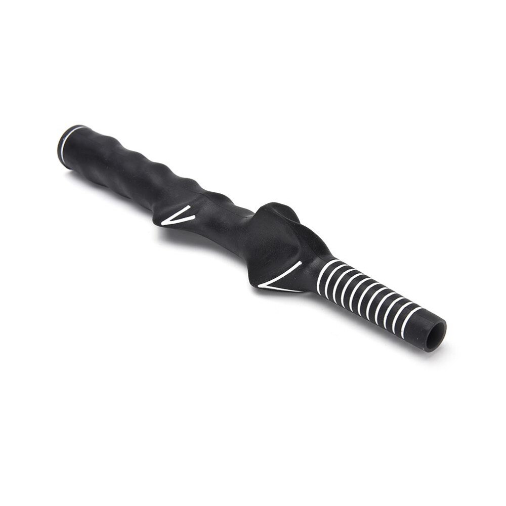 1pc Practice Aid Right-Handed Golf Grip Durable Rubber Golf Golfer Club Grips Swing Training Grip Outdoor Teaching Black
