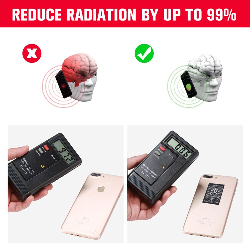50pcs Factory Price Cell Phone Anti Radiation Stickers Advance Technology Shield with Box