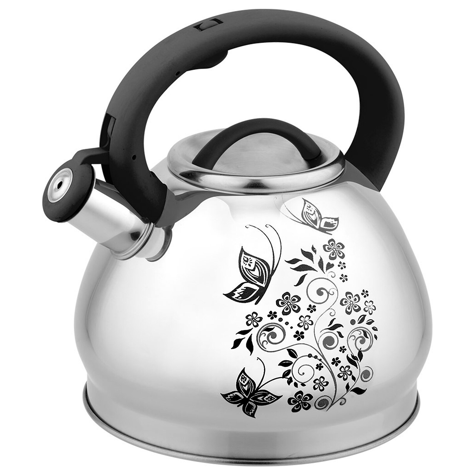 Whistling Kettle For Gas Stove Bouilloire 3L Stainless Steel Whistle Tea Kettle Water Bottle High Whistling Pot Kettles: C