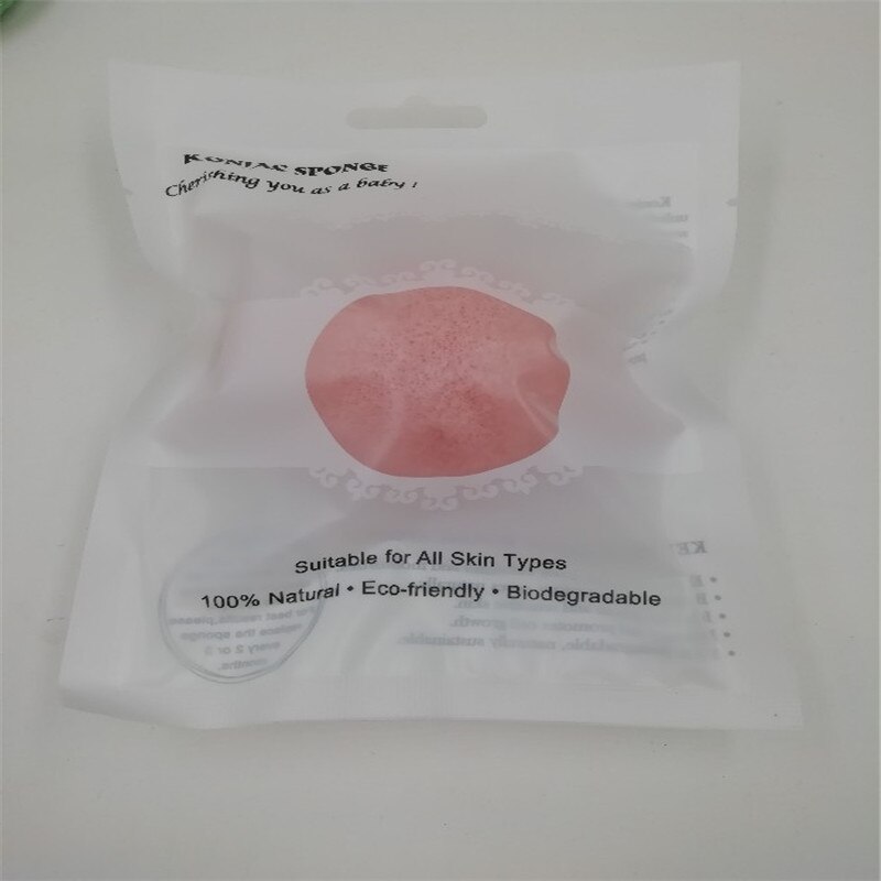 1Pcs Natuurlijke Konjac Cosmetische Puff Bamboe Houtskool Cleanser Spons Make Facial Cleaning Tool Smooth Beauty Essentiële Konnyaku: red