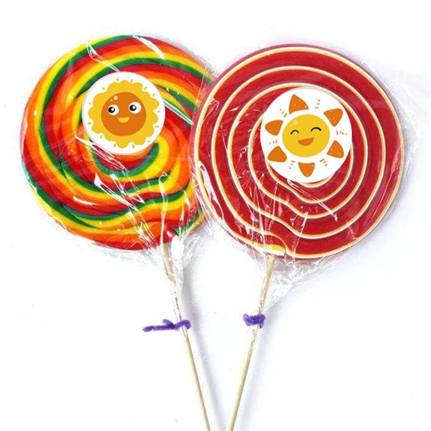 28mm 100-500Pcs Cute Sun Rainbow Clouds Label Sticker Smiley Stickers for Handmade Decor Sealing Labels Kids Reward Sticker