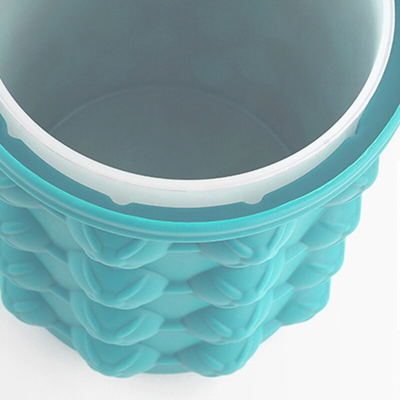 Round Plastic Ice Bucket Portable Double Lid Wine Barrel Home Kitchen Ice Bucket Cooling Tool Bar Whiskey Iced Tool