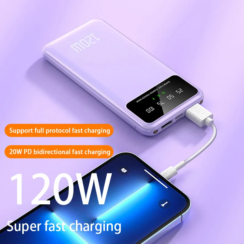 100000- mah-powerbank mit 120w schnellladefunktionen, hoher kapazität, externer akku für mobiltelefone, praktisch-zubehör