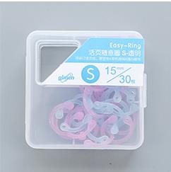 Coloffice Candy Color Plastic Multi-Function Paper Clip Random Circle Document Information Card Binder Transparent Loose Ring: 30PCs S-blue red