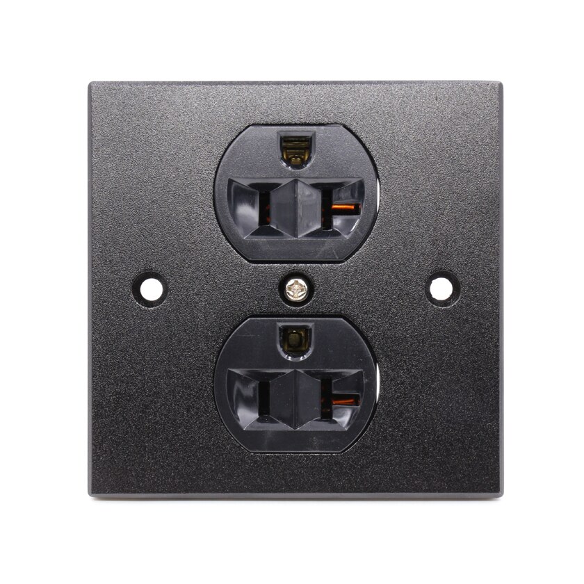 High performance 1x US AC Power Receptacle Wall Outlet Red Copper Socket HIFI Duplex Plate