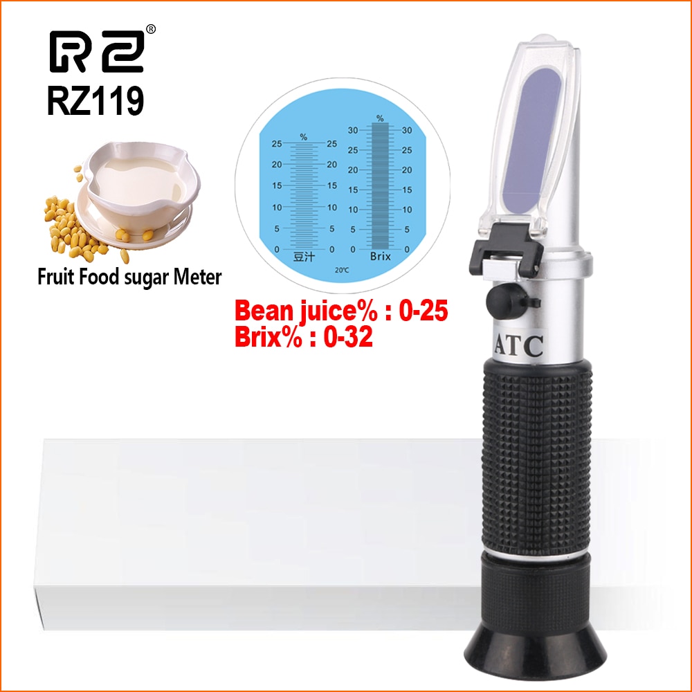 Rz Handheld Refractometer 58-90% Draagbare Suiker Siroop Refractometer Brix Meting Suiker Meter Fruit Suiker Meter