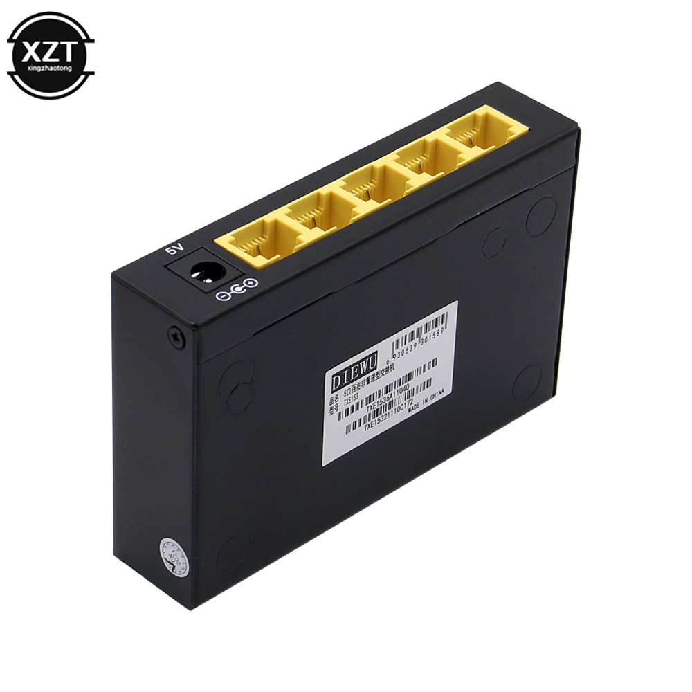5 Port 1000Mbps Gigabit Network Switch Ethernet Smart Switcher High Performance RJ45 Hub Internet Splitter Plug and Play