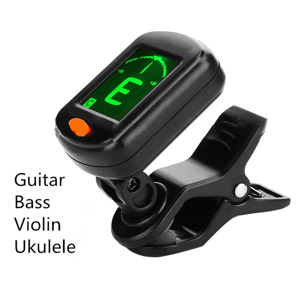 AT-101 Digital Clip Type Electric Digital Guitar Tuner Foldable High Sensitivity Rotating Clip