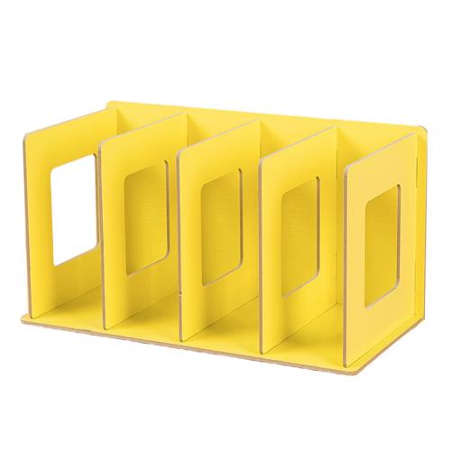 Estantería Simple de varios niveles para libros, estante de almacenamiento original de 4 rejillas para libros y artículos diversos, gabinete de madera DIY, estante de escritorio para libros para niños y el hogar