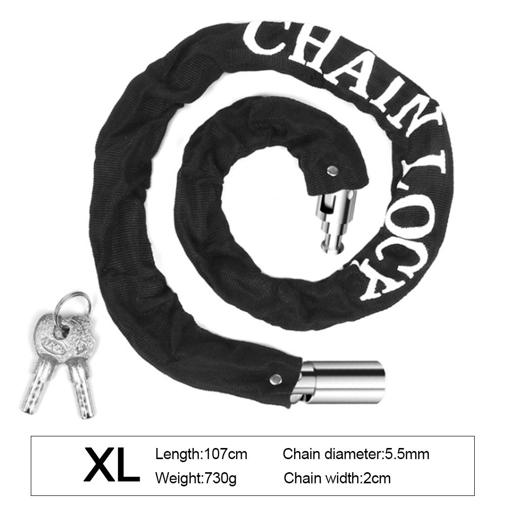 Bike Chain Lock Outdoor Bike Protector Cycling Chain Lock Safe Anti-Theft Bicycle Chain Lock For Motorcycle Lock: XL