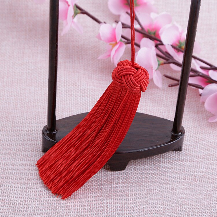 2PC multicolore Polyester petit ananas casquette gland bricolage artisanat fournitures rideau vêtement couture accessoires bijoux faisant pendentif: Red