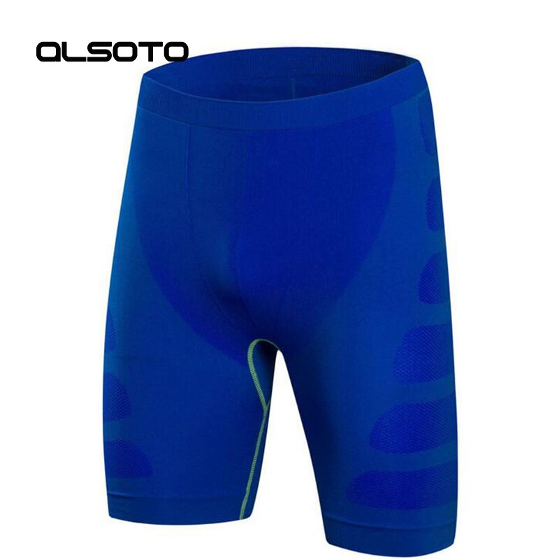 Summer Men Running Shorts GYM fitness Shorts Quick-drying Stretch Football Trousers Jogging Compression Tight shorts: Blue / M