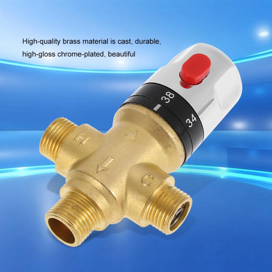 Brass Thermostatic Mixing Valve Bathroom Faucet Temperature Mixer Control Thermostatic Valve Shower Mixing Valve