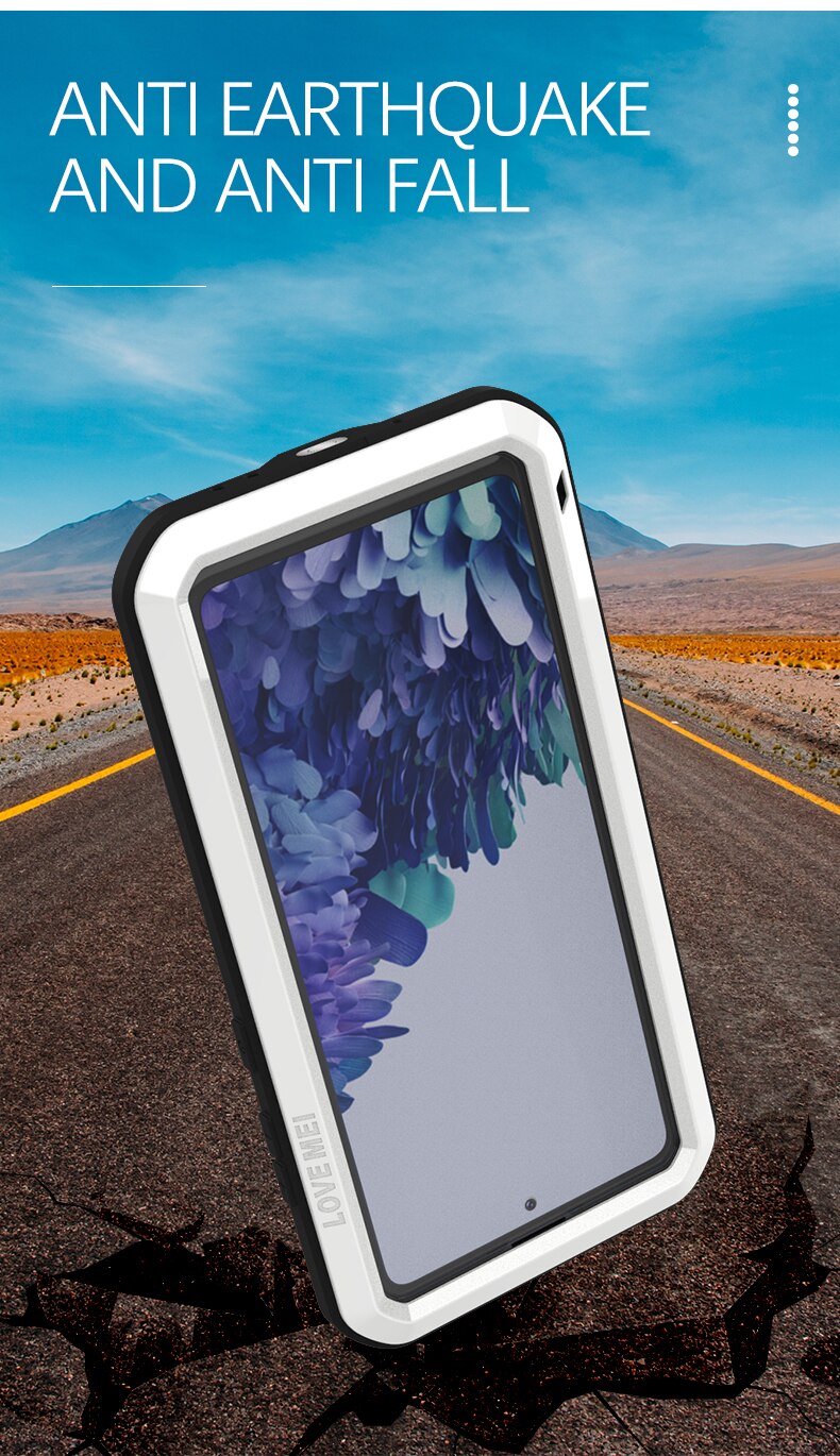 Do Samsung GALAXY S20 Fe Case miłość MEI Shock odporny na zabrudzenia wodoodporny metalowy pancerz pokrywa etui na telefony do Galaxy S20 FE 5G