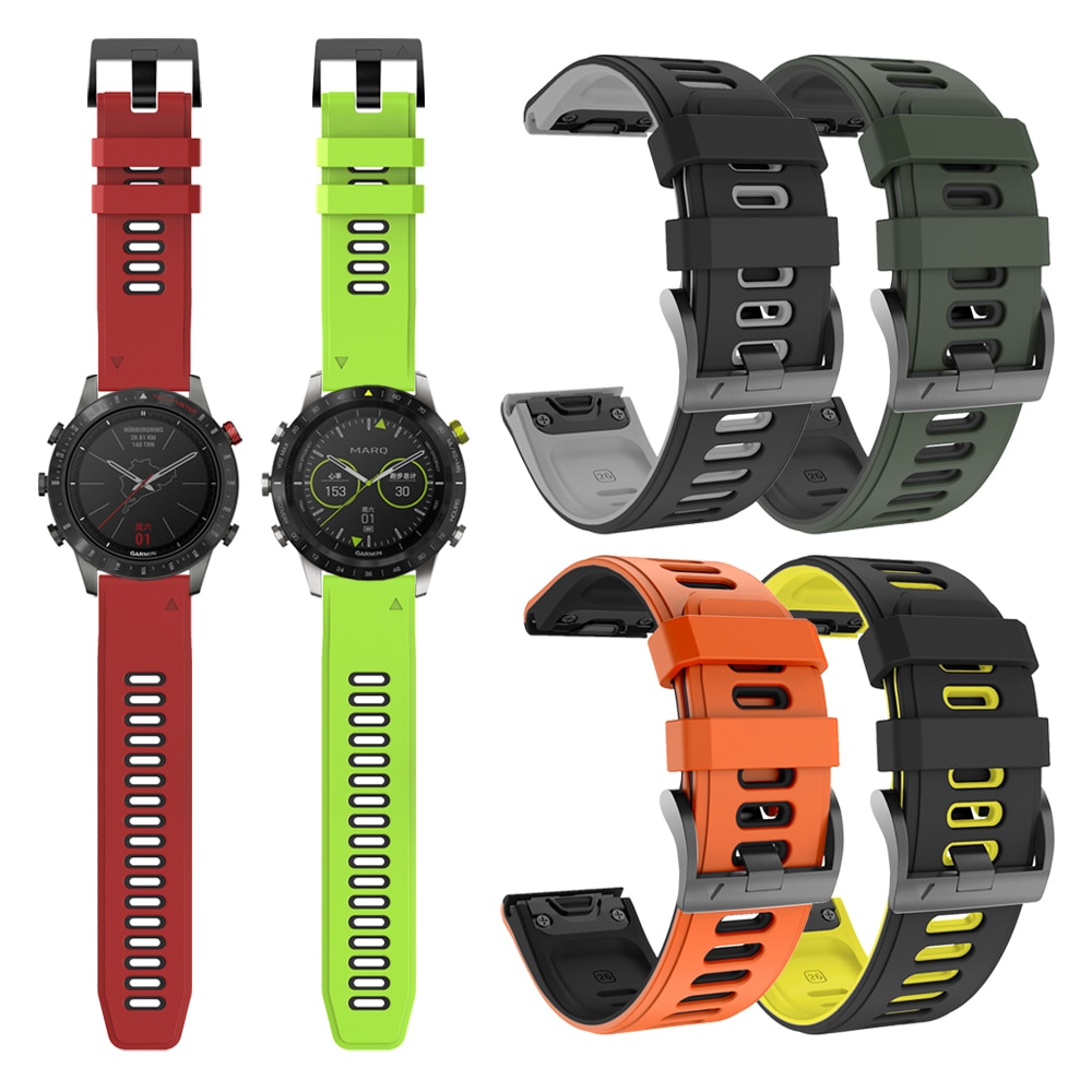 22mm QUICKFIT Silicone Wrist strap For Garmin MARQ Series Watch Band Wirstband for MARQ Athlete/Driver/Adventurer Watchband