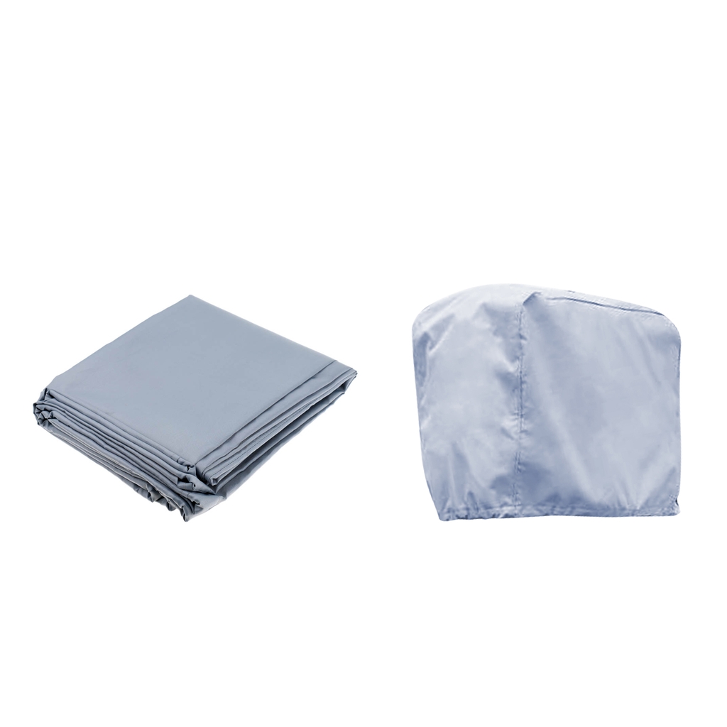 2 Pieces Outboard Motor Boat Engine Protector Cover 63x35x52cm&amp;48x27x37cm